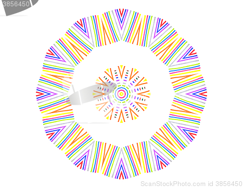 Image of Abstract color lines concentric pattern
