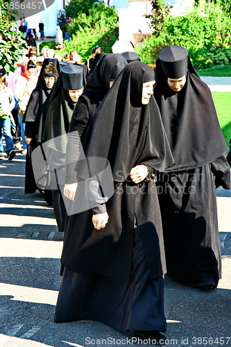 Image of Nuns take part in the religious procession