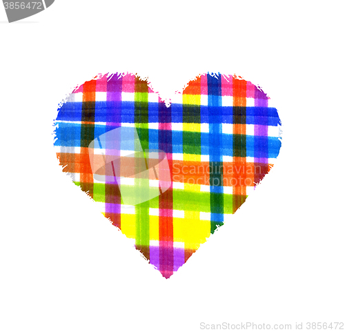 Image of Abstract color cell pattern heart 