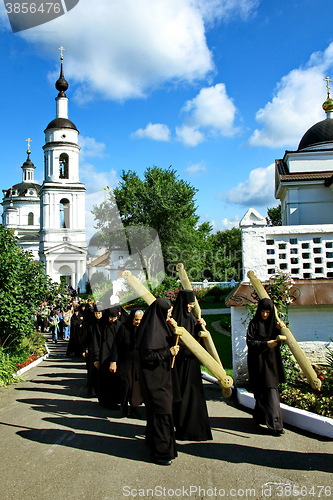 Image of Nuns take part in the religious procession