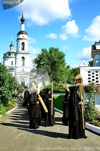 Image of Nuns take part in the religious procession