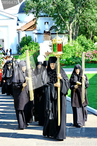 Image of Nuns take part in the religious procession