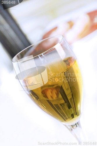 Image of Close up on a Wine Glass with Blurry Background