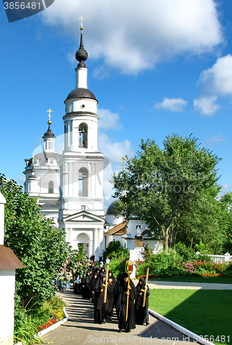 Image of Nuns take part in the religious procession