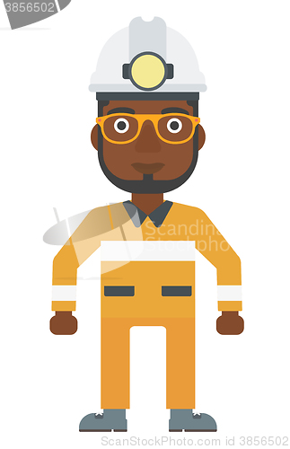 Image of Confident miner in hardhat.