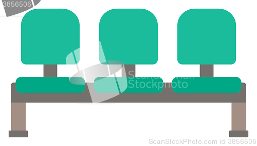 Image of Row of green chairs