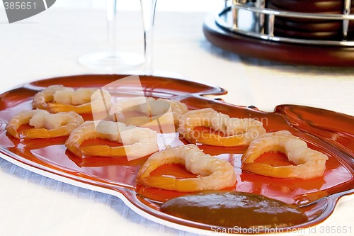 Image of Shrimps on a Plate forming Hearts