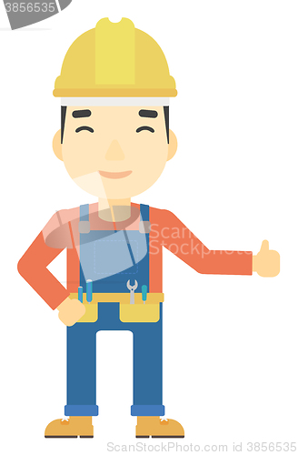Image of Builder showing thumbs up.