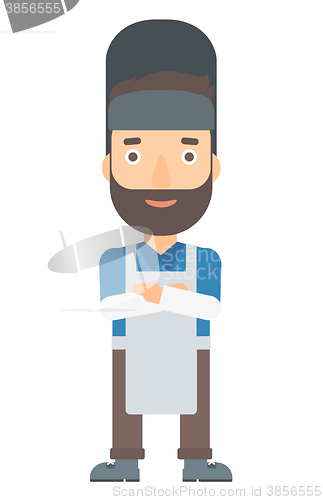 Image of Confident smiling welder.