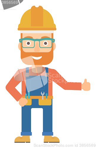 Image of Builder showing thumbs up.