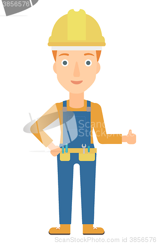 Image of Builder showing thumbs up.