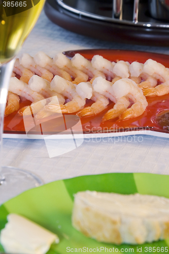 Image of Close up on sliced bread on a table