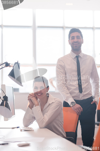 Image of portrait of business couple at office