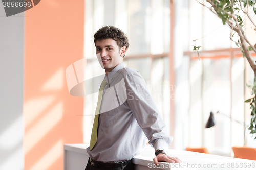 Image of portrait of young business man at office