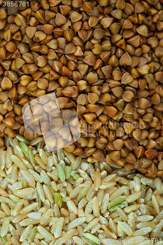 Image of brown rice and buckwheat cereal