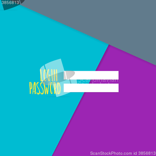 Image of Background with login and password. Modern material design. Abstract Vector Illustration.