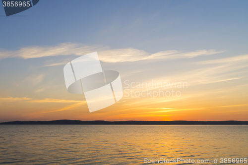 Image of Dawn on the summer lake