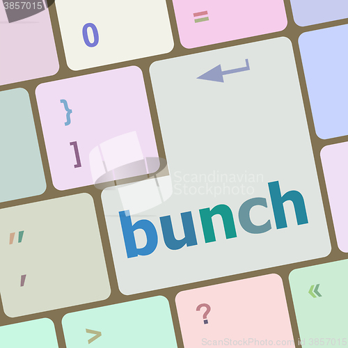 Image of bunch word on computer keyboard key vector illustration