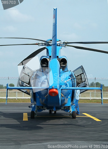 Image of Rear view of helicopter