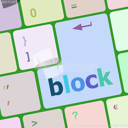 Image of Development Concept. Button on Modern Computer Keyboard with Word Block on It vector illustration