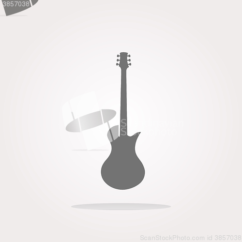 Image of vector Guitar icon button isolated. Web Icon Art. Graphic Icon Drawing