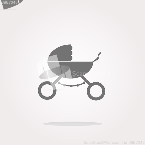 Image of vector stroller icon in mode web icon. Web Icon Art. Graphic Icon Drawing