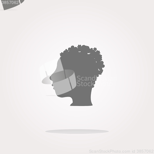 Image of vector idea people head circle glossy wen icon. Web Icon Art. Graphic Icon Drawing