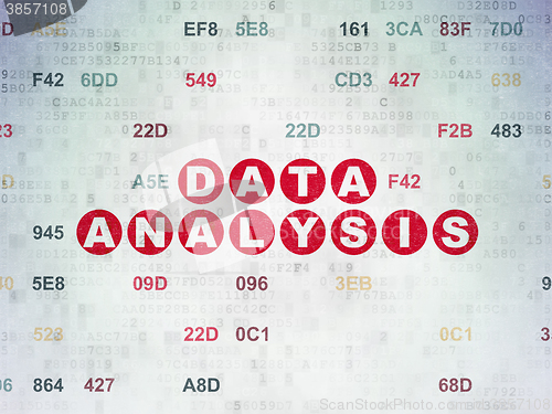 Image of Data concept: Data Analysis on Digital Paper background