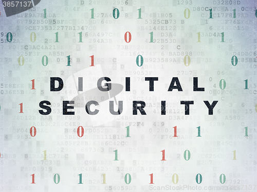 Image of Protection concept: Digital Security on Digital Paper background