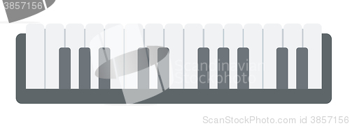 Image of Top view of piano keyboard