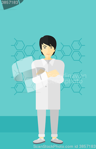 Image of Male laboratory assistant.