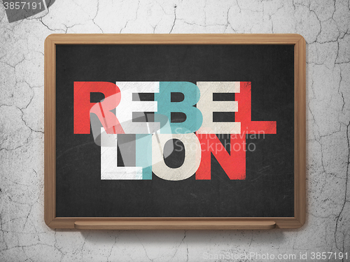 Image of Politics concept: Rebellion on School board background