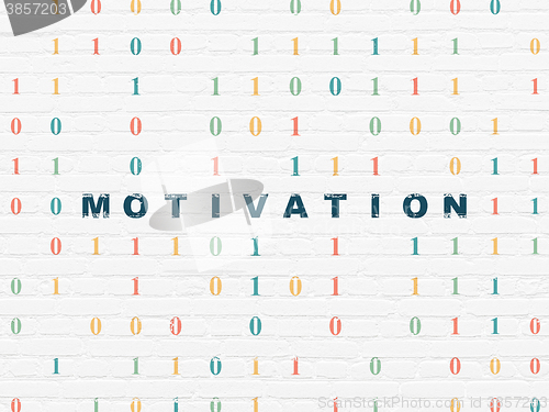 Image of Business concept: Motivation on wall background