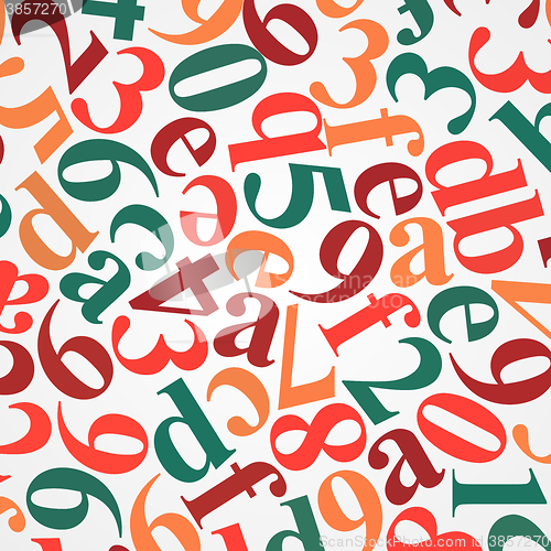 Image of Abstract Information background: multicolor Hexadecimal Code ?n White, vector illustration