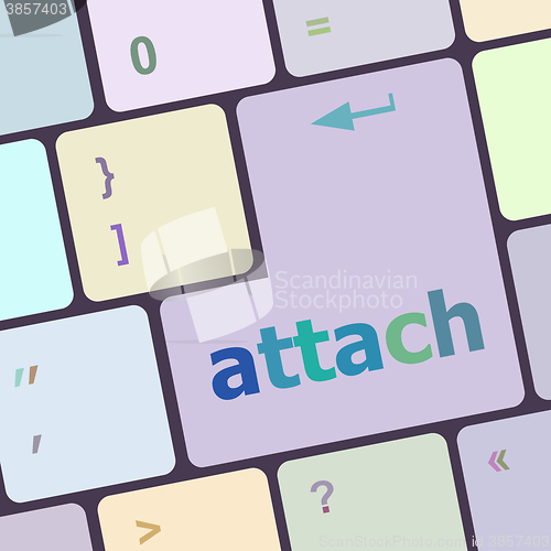 Image of Post-it on an white keyboard vector illustration