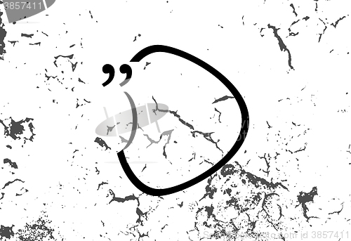 Image of Quote blank with text bubble. Vector stock element for design. Dialog box. Quote box balloon. Commas, note, message, quote blank, tag and comment, template, text, marked.