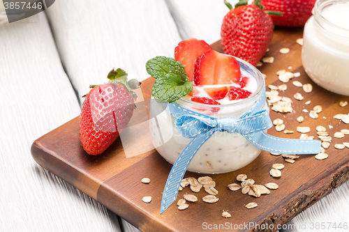 Image of Strawberries desert with cream