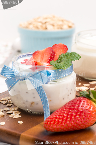 Image of Strawberries desert with cream