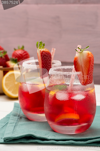 Image of Cold strawberry drink