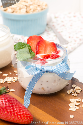 Image of Strawberries desert with cream