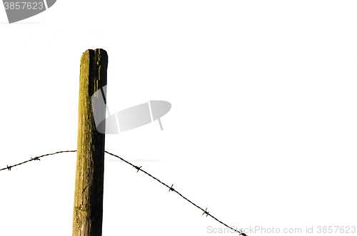 Image of Fence post isolated on white