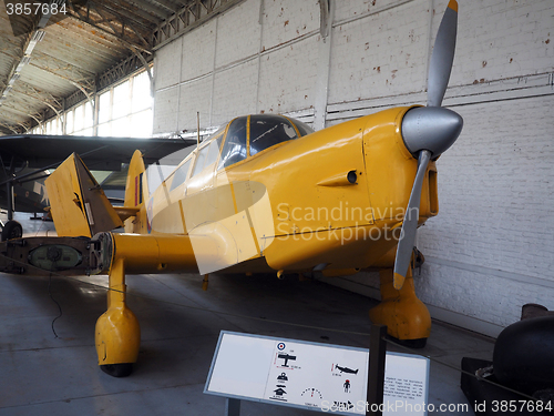 Image of antique military airplane on display Brussels Belgium