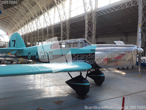 Image of antique vintage military prop airplane  Brussels Belgium