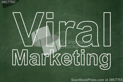 Image of Marketing concept: Viral Marketing on chalkboard background