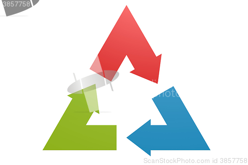 Image of Triangle arrow, isolated