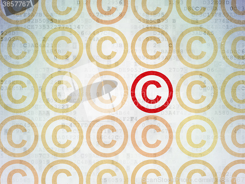 Image of Law concept: copyright icon on Digital Paper background