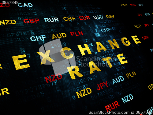 Image of Currency concept: Exchange Rate on Digital background