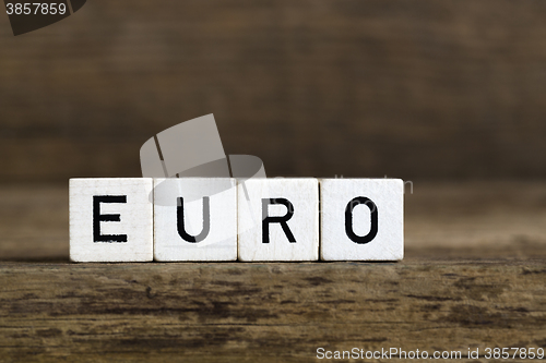 Image of The word euro written in cubes