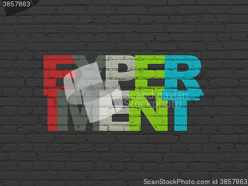 Image of Science concept: Experiment on wall background