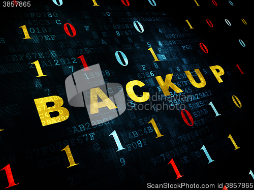 Image of Software concept: Backup on Digital background